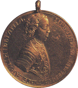 Медаль в память победы при устье реки Невы. 1703 г.