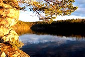 Вид озера Haukanjärvi (Ястребиное)