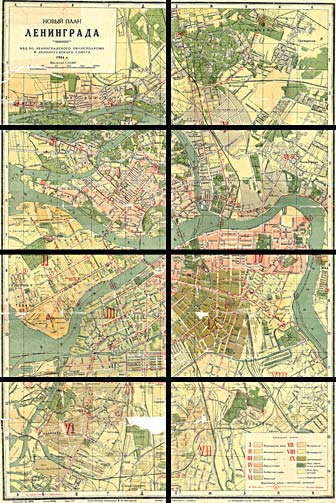 Карта Окрестности Ленинграда