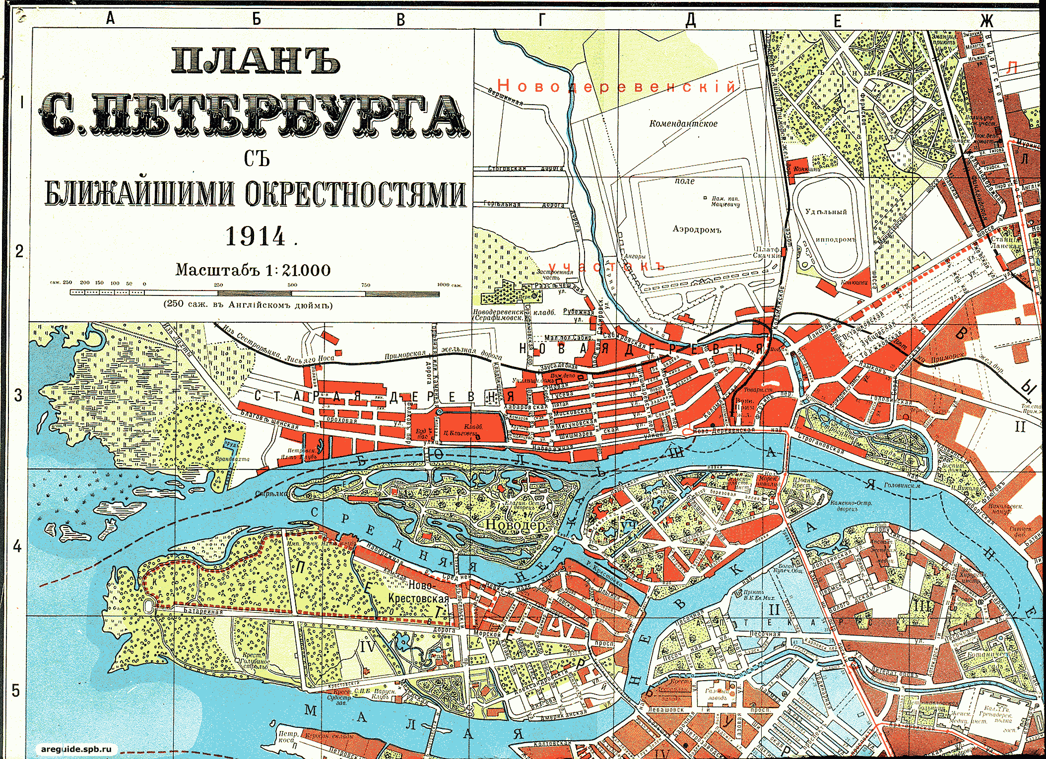 Карта санкт петербурга масштаб