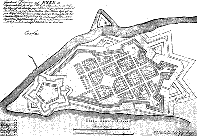 Ниеншанц. Проектный план крепости Эрика Дальберга 1675 г. Полностью не осуществлен