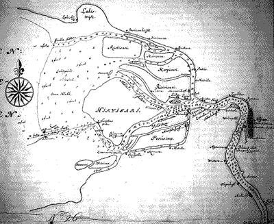 Карта устья Невы в последний год шведского правления. 1701 г.