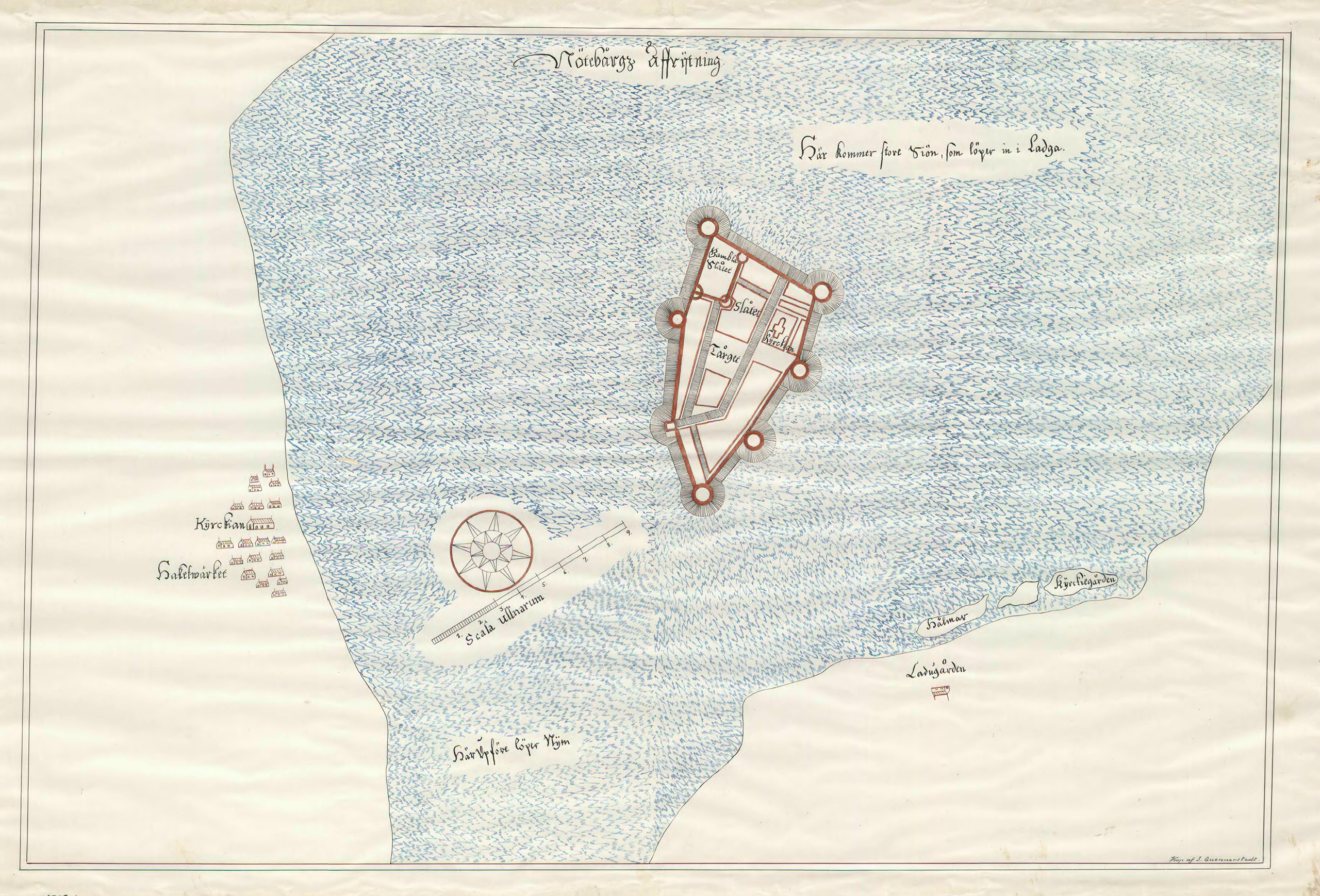 Карты Окрестностей Петербурга: Крепость Нотебург - 1650