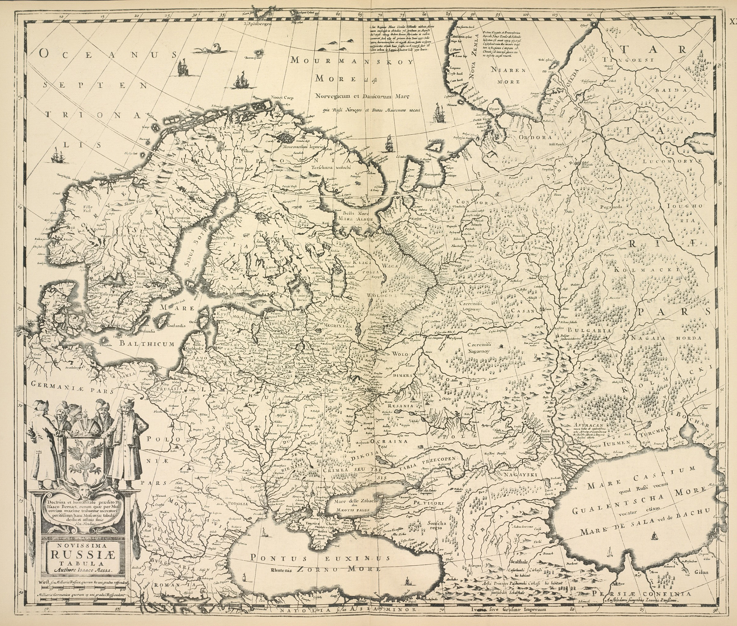 Карта России Исаака Масса. 1630  год.