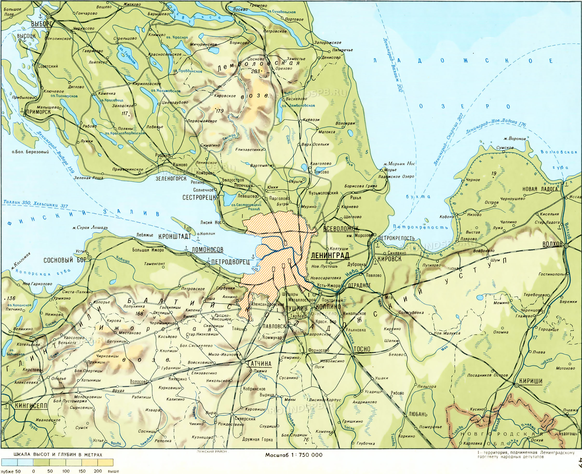 Карта высот санкт петербурга над уровнем. Ленинградская область. Карта. Карта рельефа Ленобласти. Карта Питера и Ленобласти.